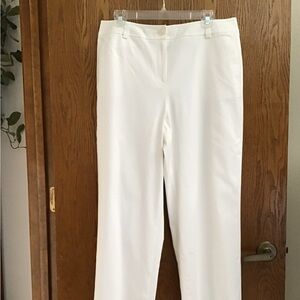 Talbots White Straight-Leg Dress Pants